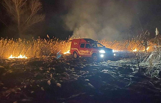 Malatya'da otluk alanda yangın