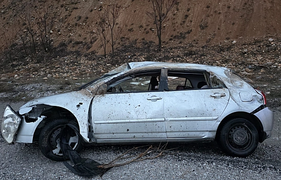 Malatya'da otomobil takla attı: 1 Yaralı
