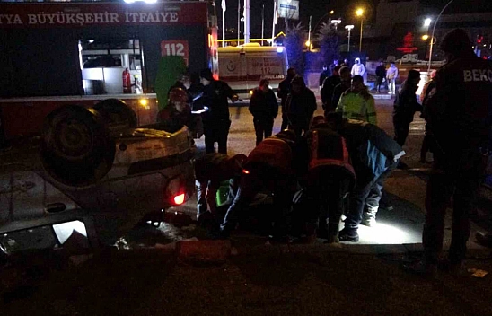 Malatya'da Otomobil Ters Döndü: 1 Ölü, 1 Yaralı