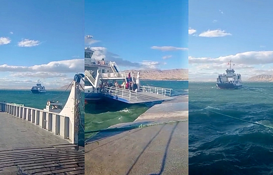 Malatya'da şiddetli fırtına feribot seferlerini vurdu