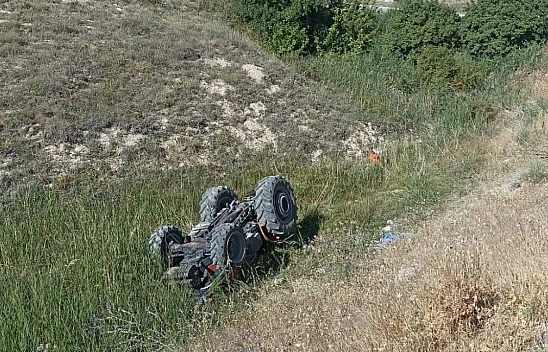 Malatya'da traktör şarampole yuvarlandı: 1 ölü