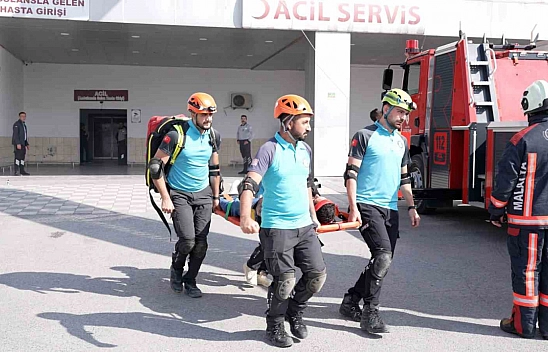 Malatya'da gerçeği aratmayan tatbikat