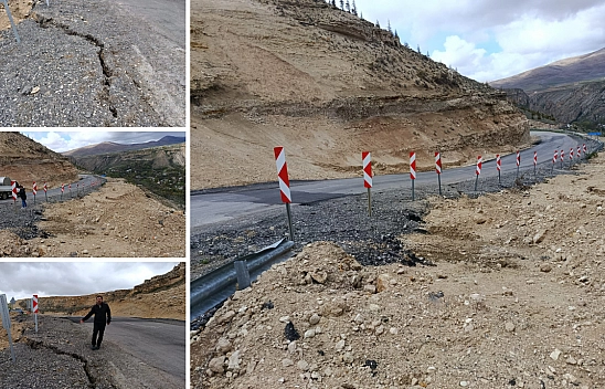 Malatya-Kahramanmaraş karayolu yarılıyor….