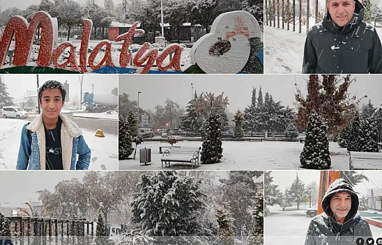 Malatya'ya Yılın İlk Karı Yağdı!