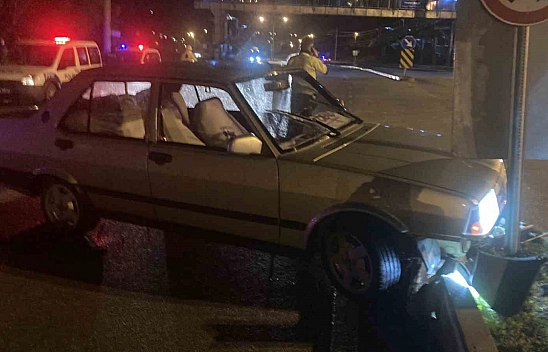 Polisten kaçan alkollü sürücü kaza yaptı