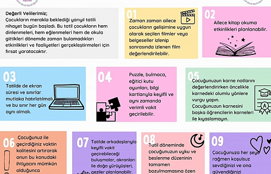 RAM'dan yarıyıl tatili önerileri