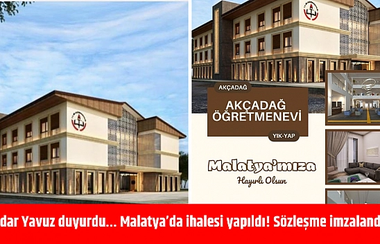 Seddar Yavuz duyurdu… Malatya'da ihalesi yapıldı! Sözleşme imzalandı…