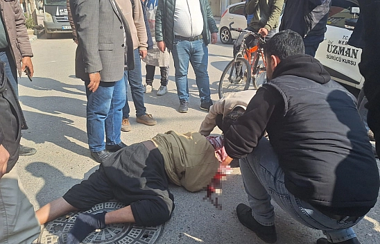 Sürücü adayının çarptığı yaya yaralandı