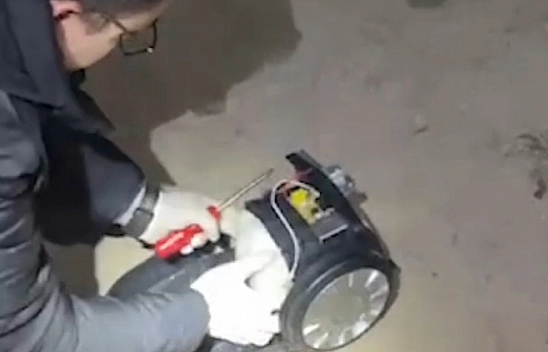 Süpürgeyi açan polis şok oldu