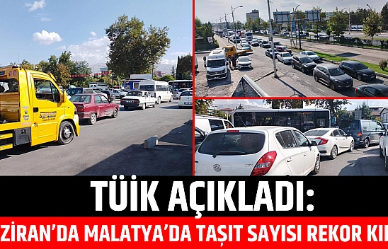 TÜİK açıkladı: Haziran'da Malatya'da taşıt sayısı rekor kırdı…