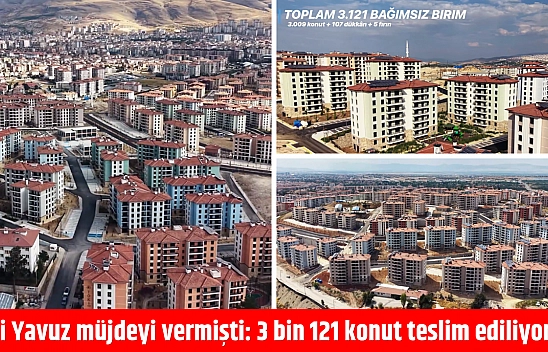 Vali Yavuz müjdeyi vermişti: 3 bin 121 konut teslim ediliyor…