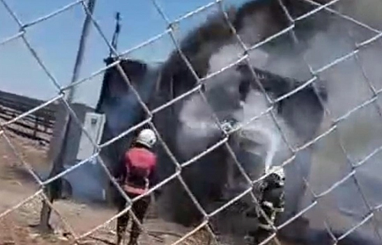 Viranşehir'de trafo alev alev yandı