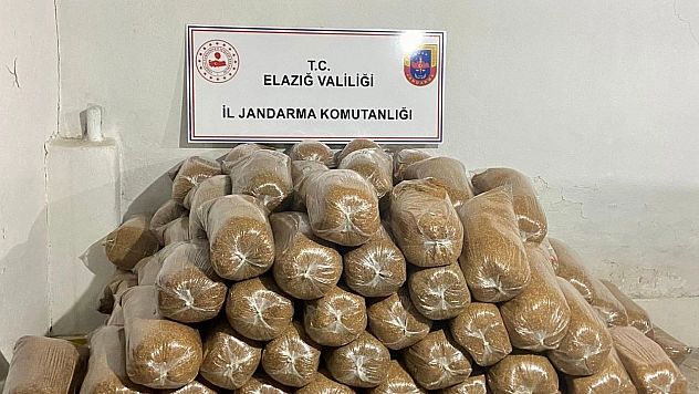 1 ton kaçak tütün ele geçirildi