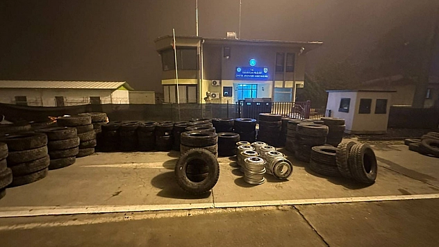 2 milyonluk kaçak lastik operasyonu: 2 gözaltı