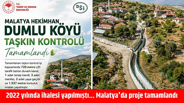 2022 yılında ihalesi yapılmıştı... Malatya'da proje tamamlandı