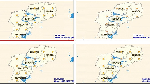 27 Eylül 2025 hava durumu raporu: Malatya'da bugün hava nasıl olacak?