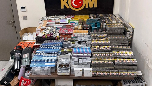 3 buçuk milyon liralık kaçak malzeme ele geçirildi