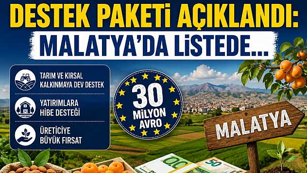 30 milyon avroluk destek paketi açıklandı: Malatya'da listede…