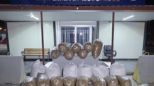 449 kilogram kaçak tütün ele geçirildi