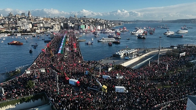 520 bin kişi Gazze için tek yürek oldu