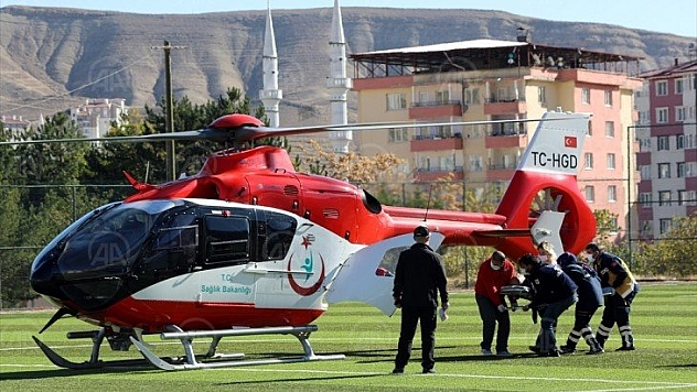 Helikopter ile getirildi
