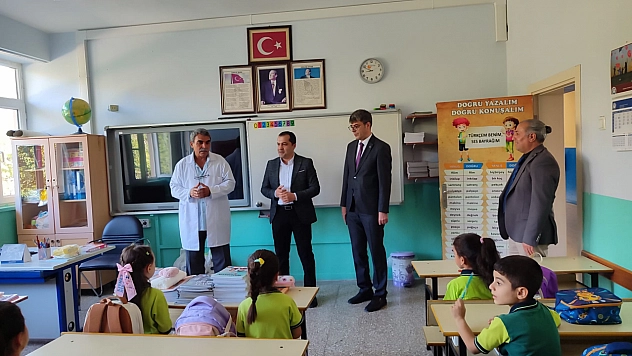 Baraj İlkokulu'nda ilk ders heyecanı yaşandı