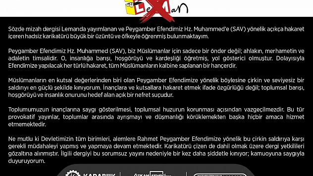 Başkan Çetinkaya'dan Leman Dergisine sert tepki