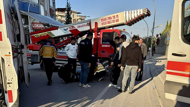 Battalgazi'de Vinç ile Motosiklet Çarpıştı: 1 Yaralı