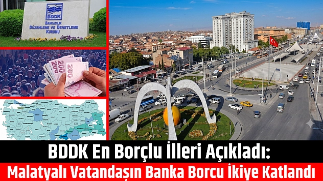 BDDK en borçlu illeri açıkladı: Malatyalı vatandaşın banka borcu ikiye katlandı