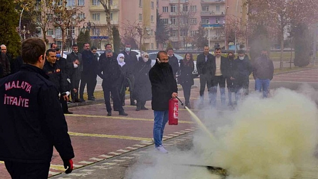 Yangın eğitimi verildi