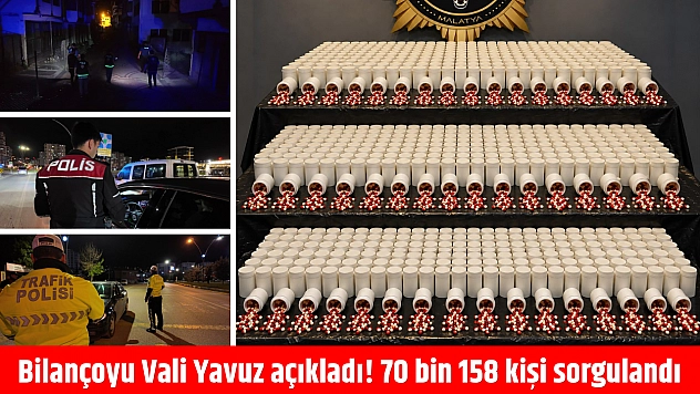 Bilançoyu Vali Yavuz açıkladı! 70 bin 158 kişi sorgulandı