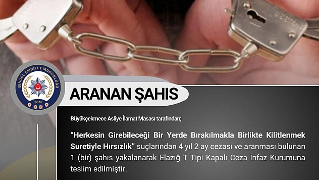 Bingöl'de arama kaydı bulunan 4 kişi yakalandı