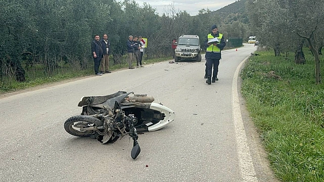 Bursa'da motosiklet cipe çarptı