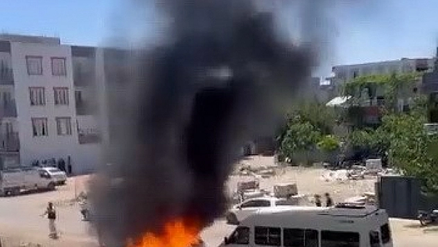 Çöp yangını yürekleri ağza getirdi