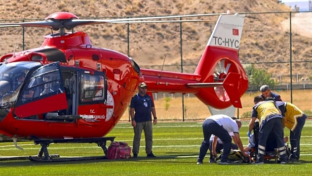 Malatya'da 84 yaşındaki hasta hava ambulansıyla sevk edildi
