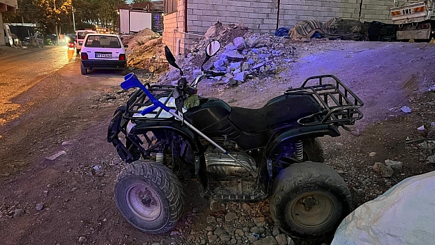 Devrilen ATV'nin sürücüsü yaralandı