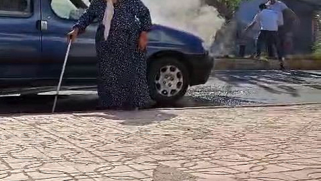 Diyarbakır'da faciadan dönüldü: Yaşlı kadın son anda kurtuldu