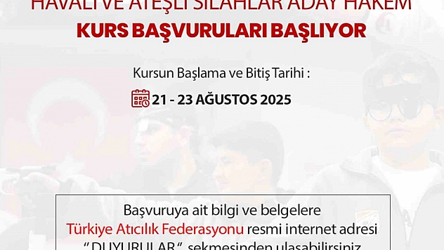 Aday hakem kursu düzenlenecek