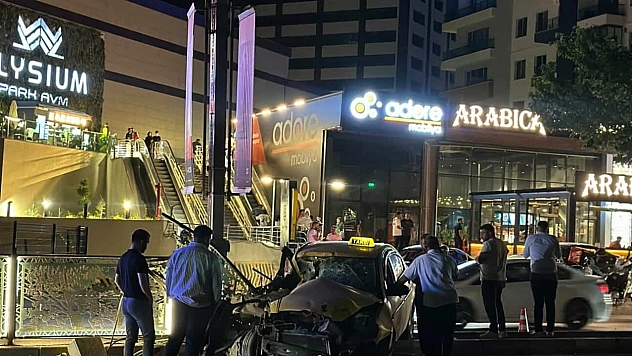Elazığ'da otomobil refüjdeki bariyerlere çarptı: 1 yaralı