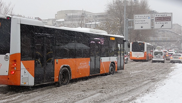 Gaziantep'te kar sevinci
