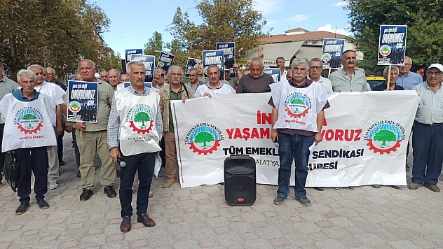 Malatya'da emeklilerden seyyanen zam talebi: 'Sadaka değil, hakkımızı istiyoruz'