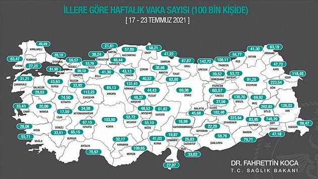 Haftalık vaka sayısı