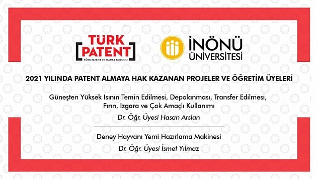 İki projeye patent