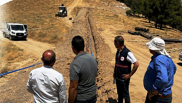 İki köyde içme suyu için çalışmalar başladı