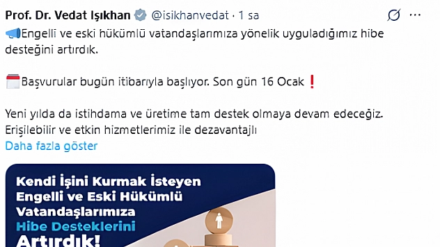İŞKUR'dan rekor hibe desteği! Engelli ve eski hükümlülere 905 Bin TL'ye kadar destek