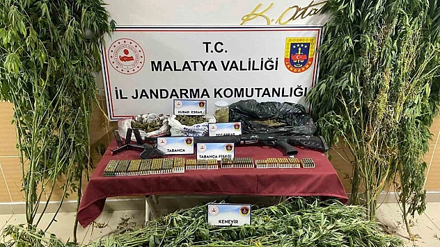 Malatya'da uyuşturucu ve silah operasyonu: 1 gözaltı