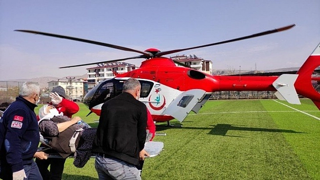 Helikopterle yetiştirildi