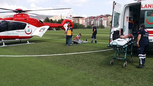 Helikopterle getirildi