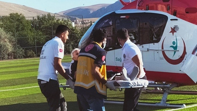 Helikopterle getirildi