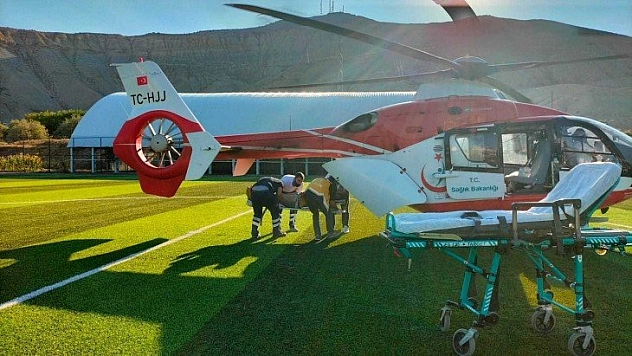 Hava ambulansı yetişti